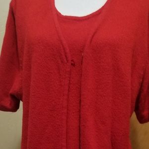 White Stag Plus blouse and sweater set